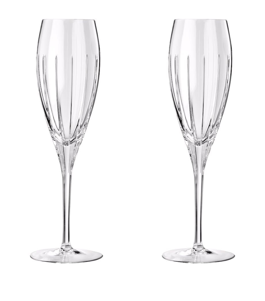 Christofle crystal champagne flutes Iriana set of 2, UK version