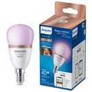 Philips Wiz E14 Colour Smart LED Wi-Fi Mini Globe light bulb, imported from the UK