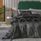 Habitat velvet duvet set charcoal feather design double, UK version