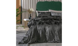Habitat velvet duvet set charcoal feather design double, UK version