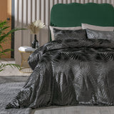 Habitat velvet duvet set charcoal feather design double, UK version