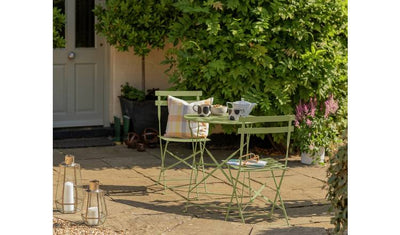 Habitat Eve 2-Sitzer Metall-Garten-Bistro-Set – Grünes Outdoor-Ess-Set