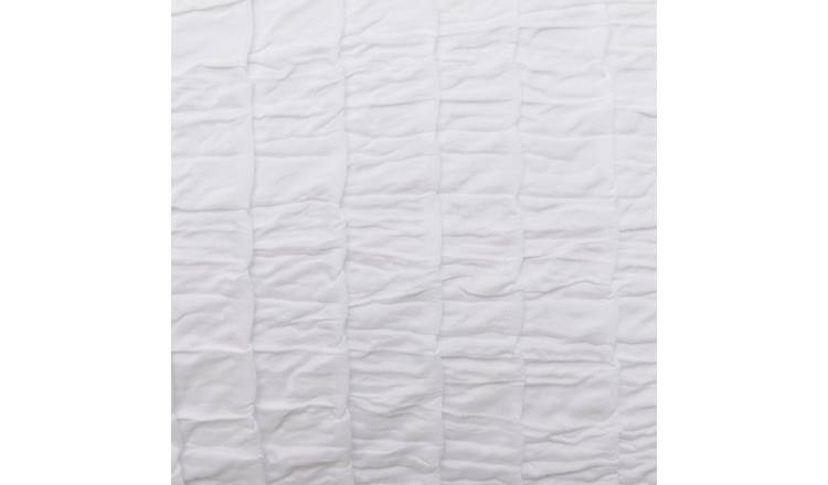 Argos Home Crinkle White Bedding Set - Superking