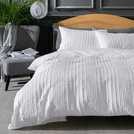 Argos Home Crinkle White Bedding Set - Superking