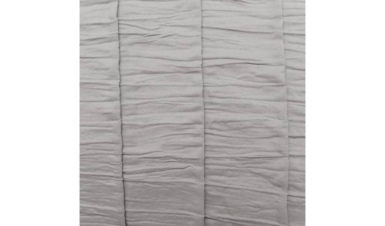 Argos Home Crinkle Grey Duvet Cover Set Superking - British product