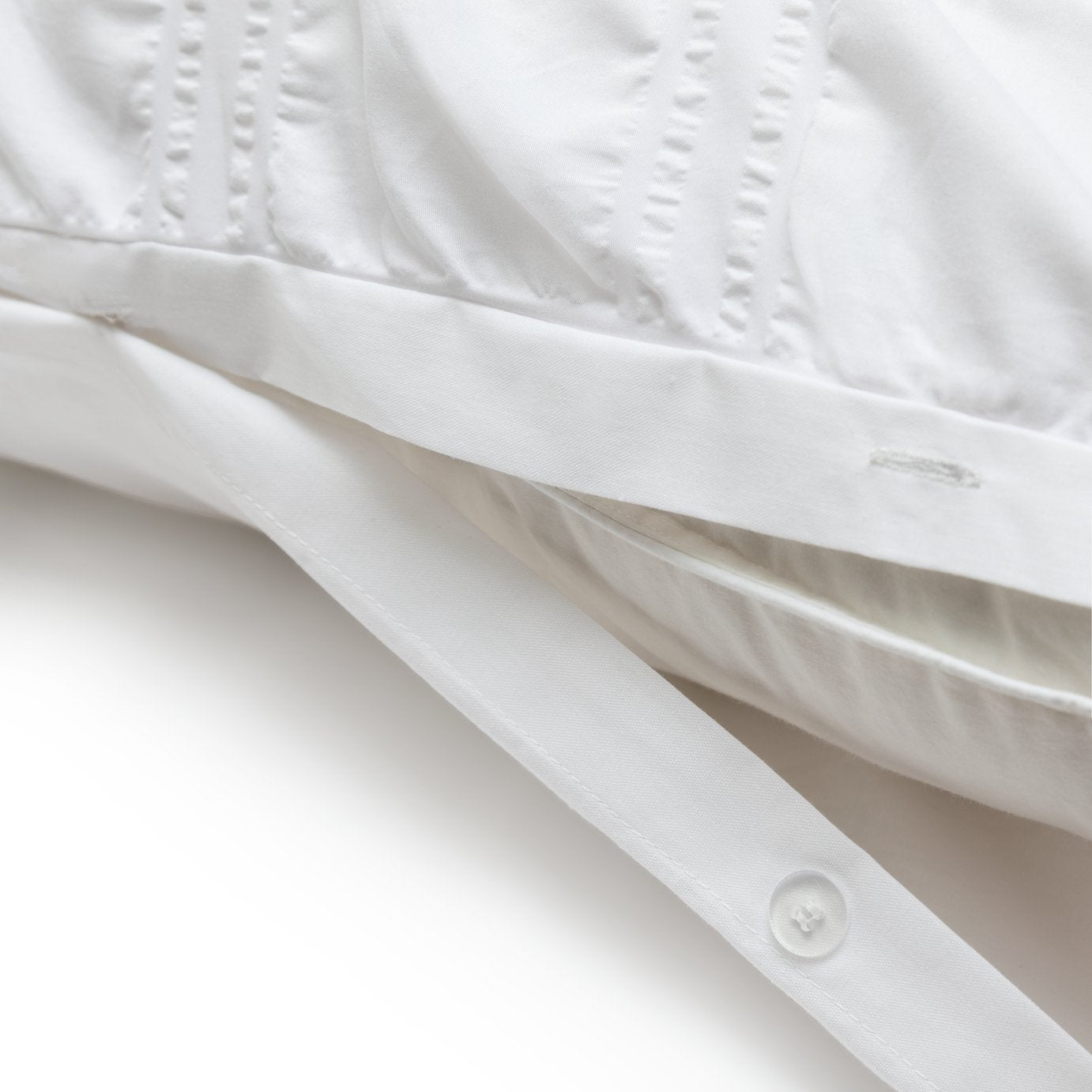 Argos Home Seersucker White Duvet Cover Set Superking - British product