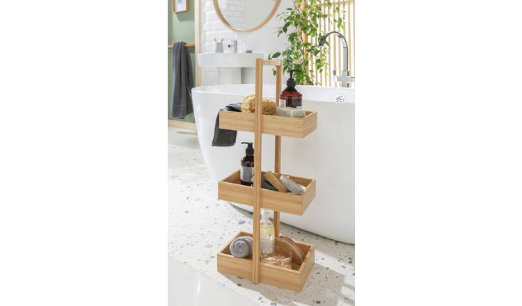 Habitat 3 tier bamboo storage caddy natural (British brand)