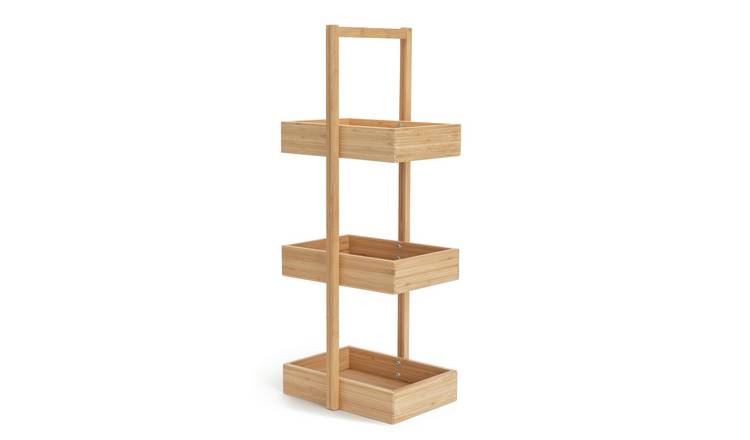 Habitat 3 tier bamboo storage caddy natural (British brand)