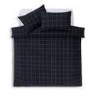 Argos Home grey grid check bedding set king size - British product
