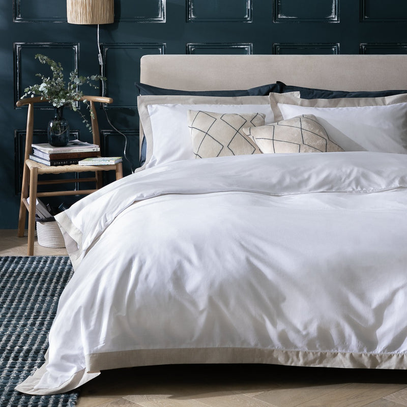 Habitat Oxford Edge White duvet cover set - king size, UK version