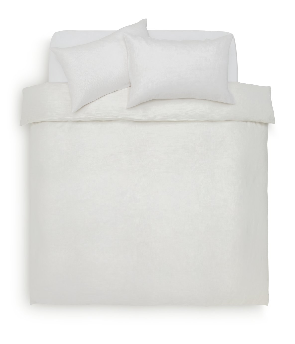 Habitat Cotton Muslin White Bedding Set King size, UK version