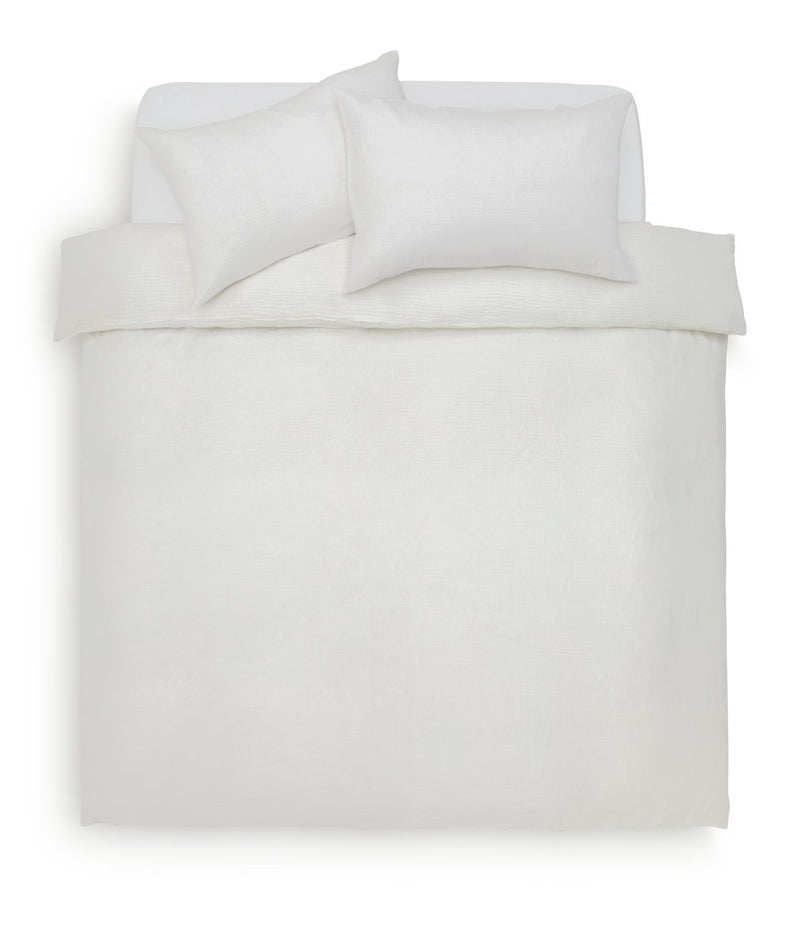 Habitat Cotton Muslin White Bedding Set King size, UK version