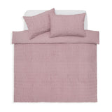 Habitat Seersucker Wide Stripe Lilac Duvet Cover Set Double, UK version
