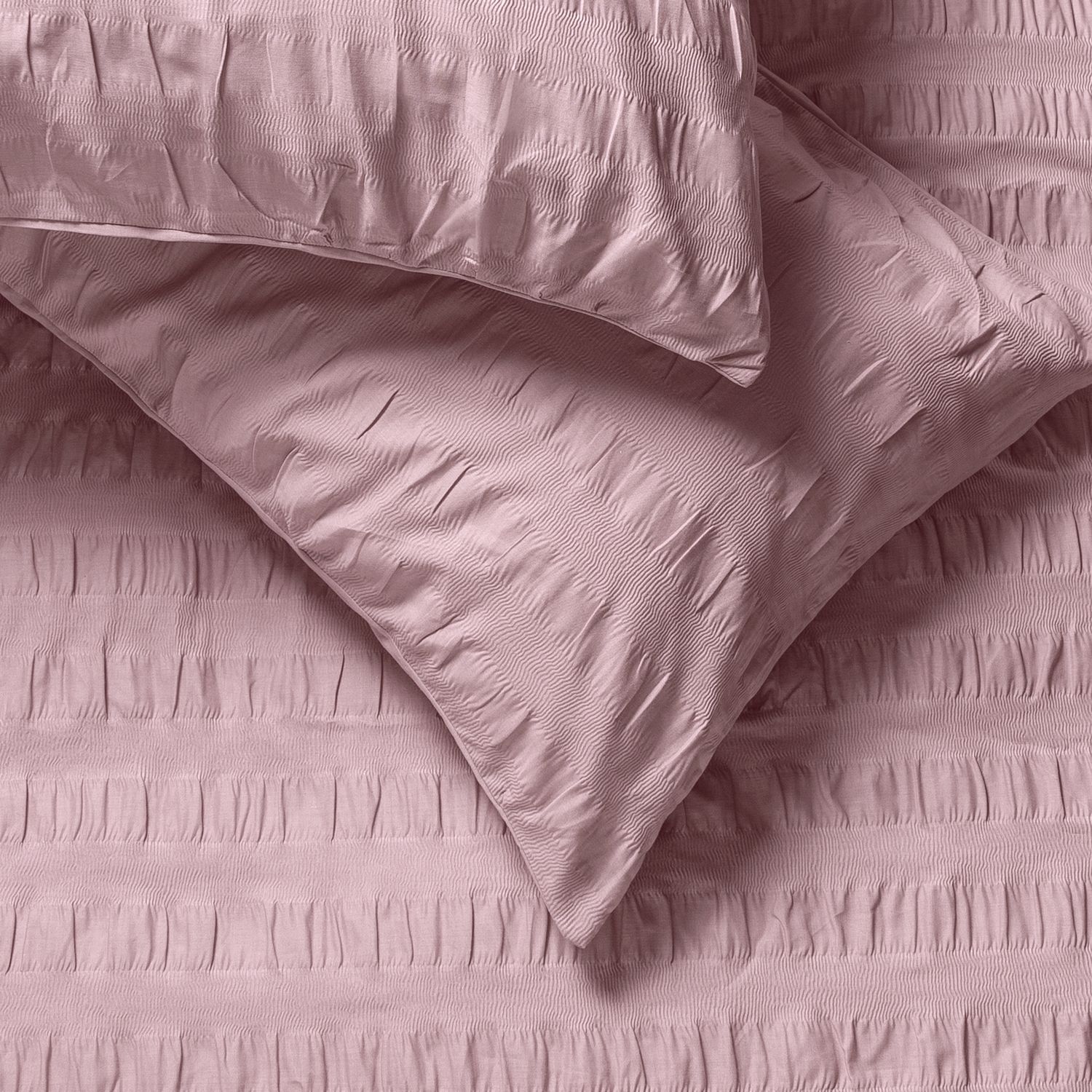 Habitat Seersucker Wide Stripe Lilac Duvet Cover Set Double, UK version