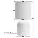 Habitat ceramic table lamp in off white, 40cm height, UK version