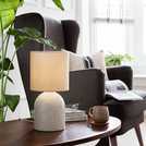 Habitat ceramic table lamp in off white, 40cm height, UK version