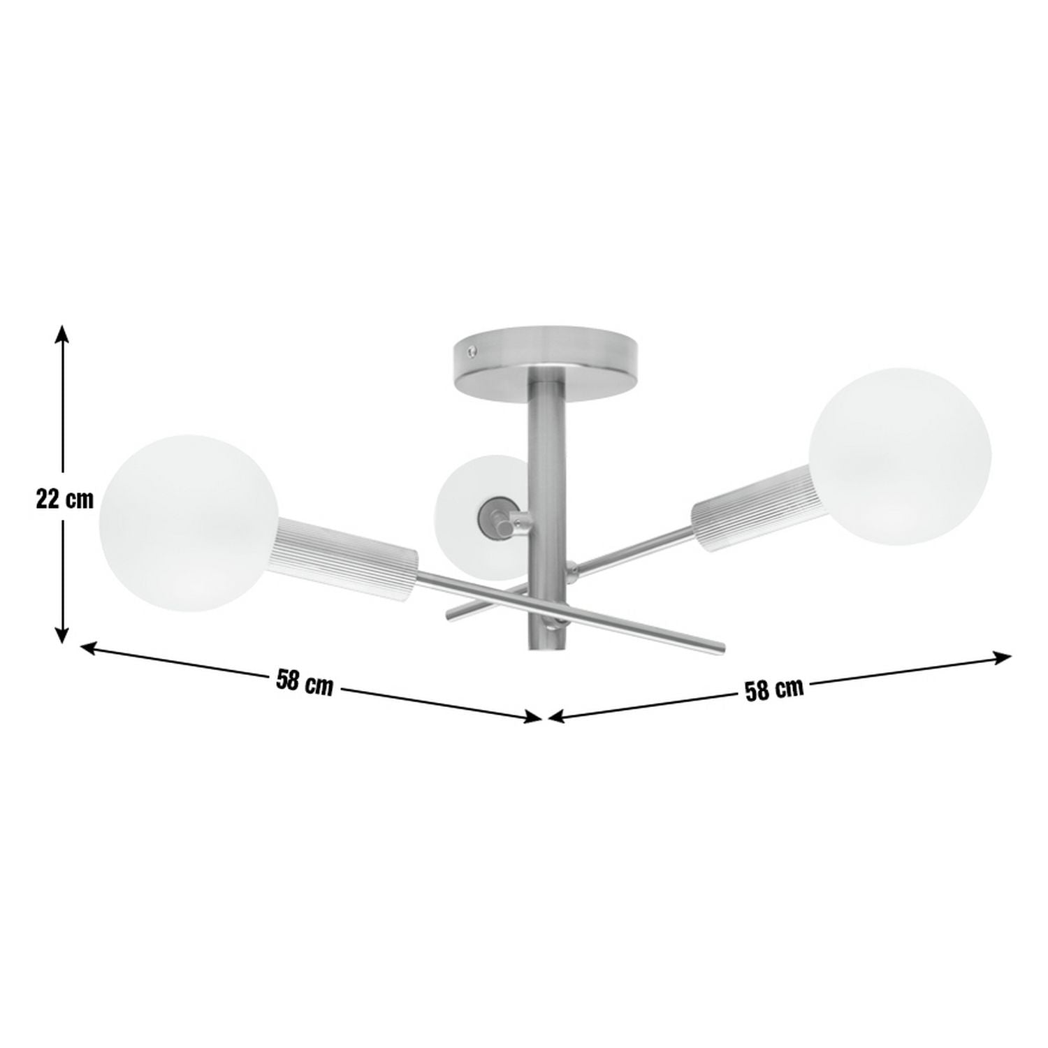 Habitat brass bathroom ceiling light, 58cm diameter, UK version