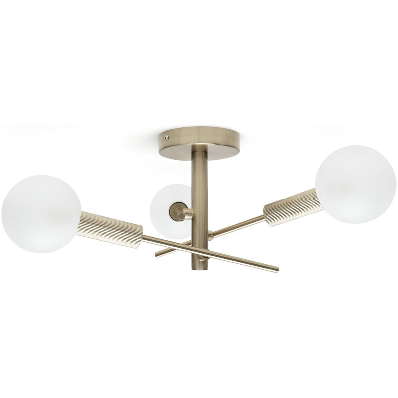 Habitat brass bathroom ceiling light, 58cm diameter, UK version