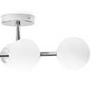 Habitat chrome bathroom ceiling light with four glass globes - British product