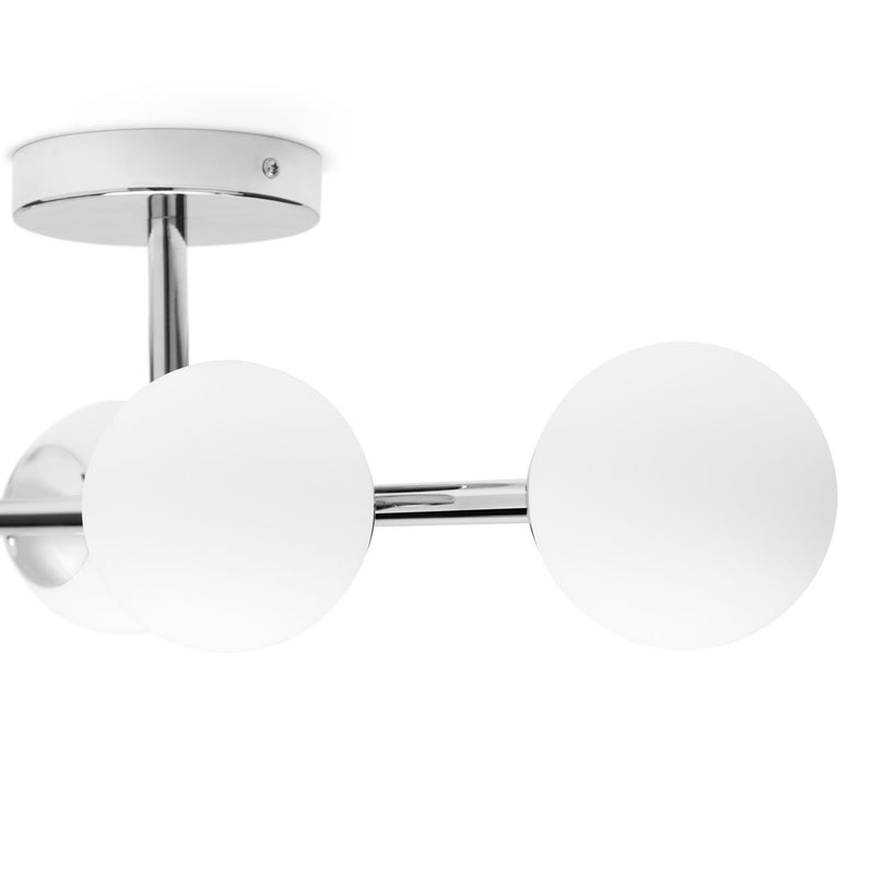 Habitat chrome bathroom ceiling light with four glass globes - British product