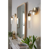 Habitat Gold Ribbed Metal Bathroom Wall Light H28cm W12.5cm, UK version