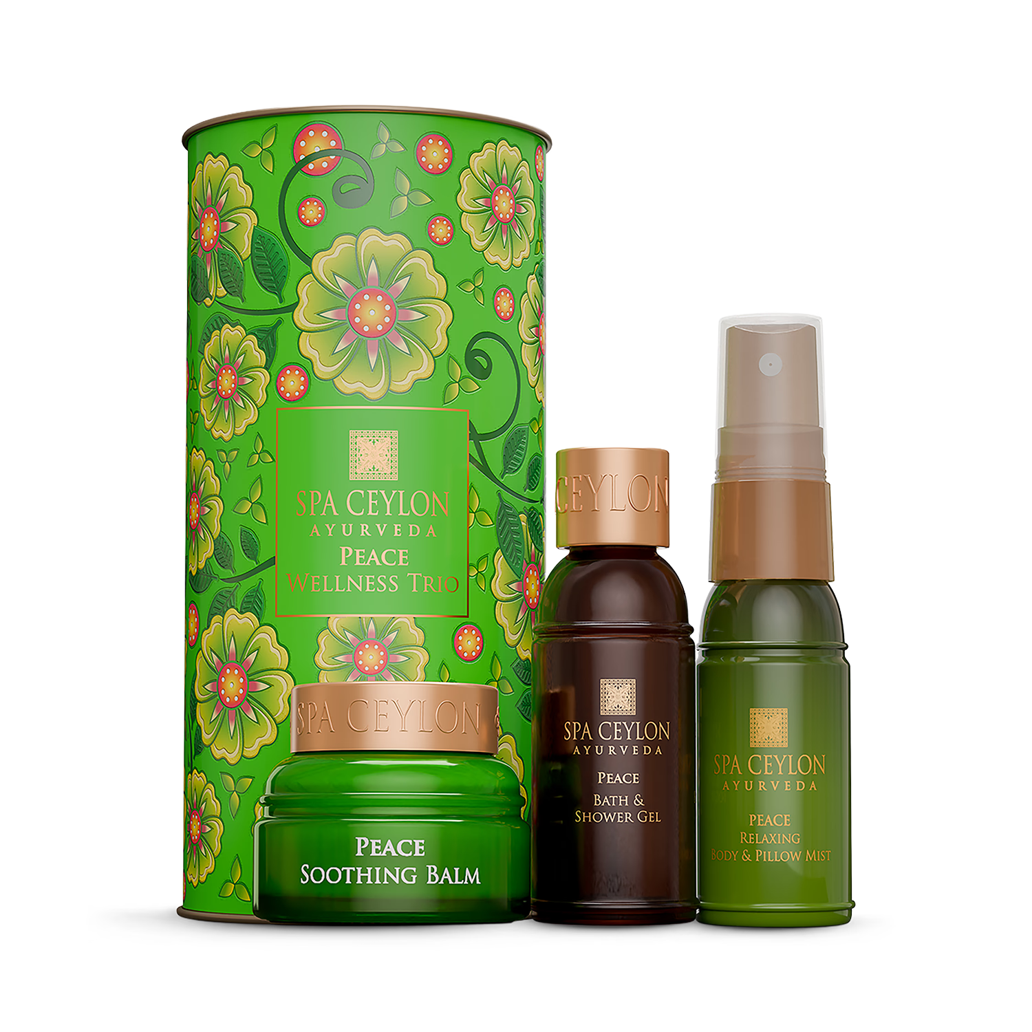 Spa Ceylon Peace Wellness Trio bath gel mist balm (British brand)