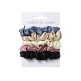 Ribbon & Asher Mini Satin Scrunchie 5 Pack GOODS Boots   