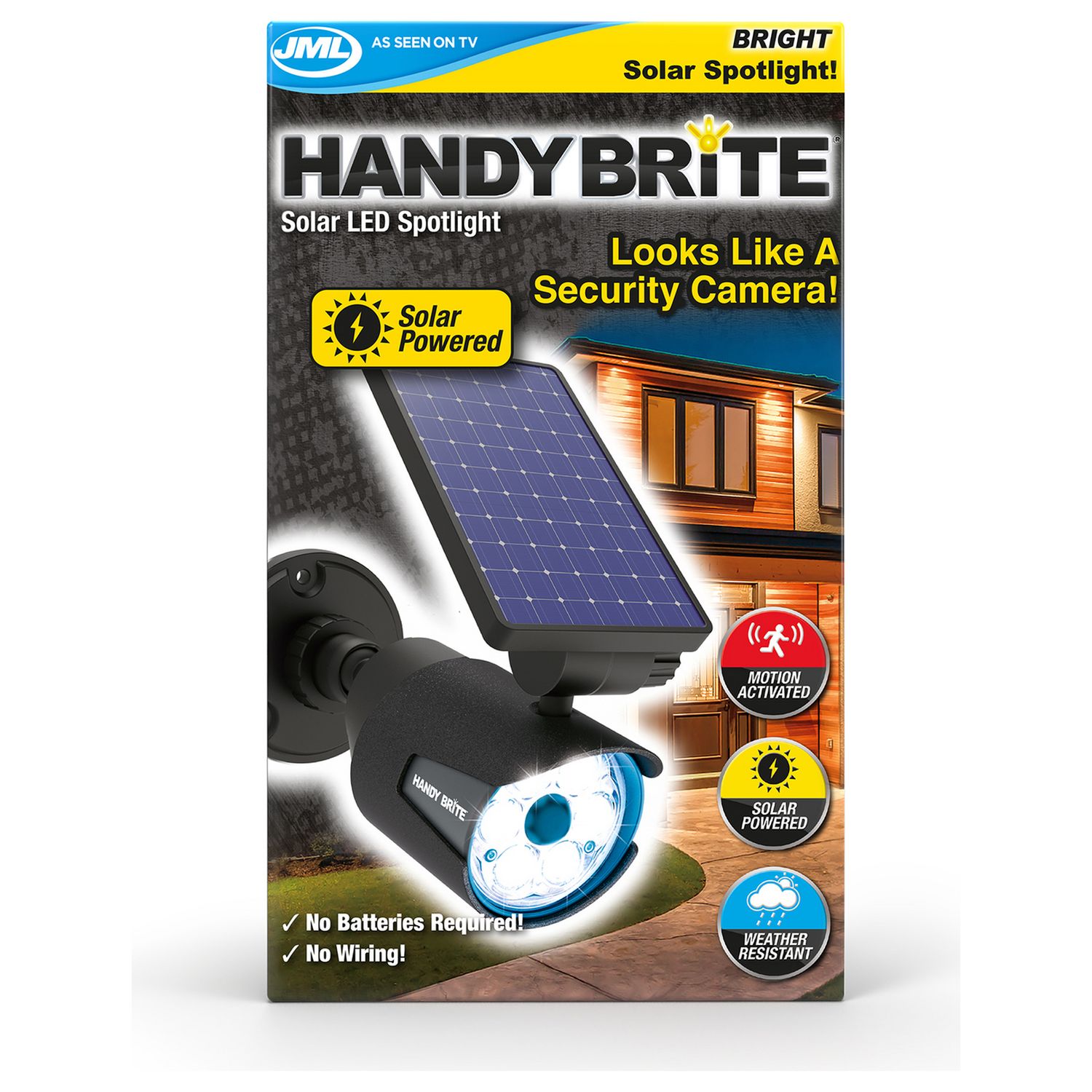 JML Handy Brite solar LED spotlight 247 lumens, UK version