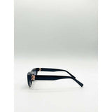SVNX retro oval sunglasses in black (British brand)