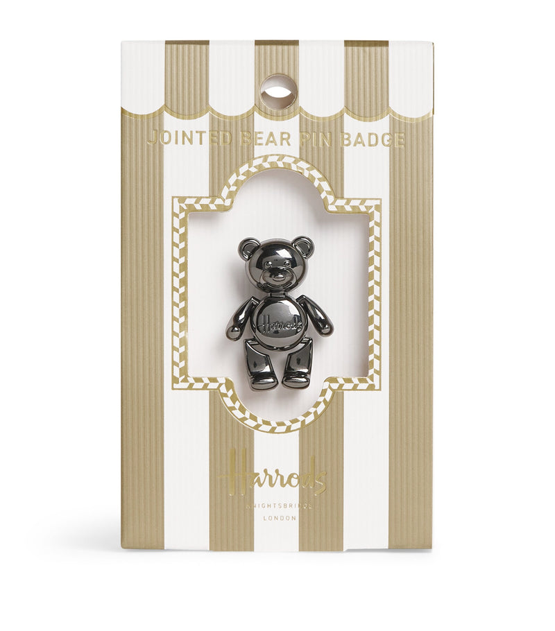 Harrods Jointed Bear Pin Badge, UK version