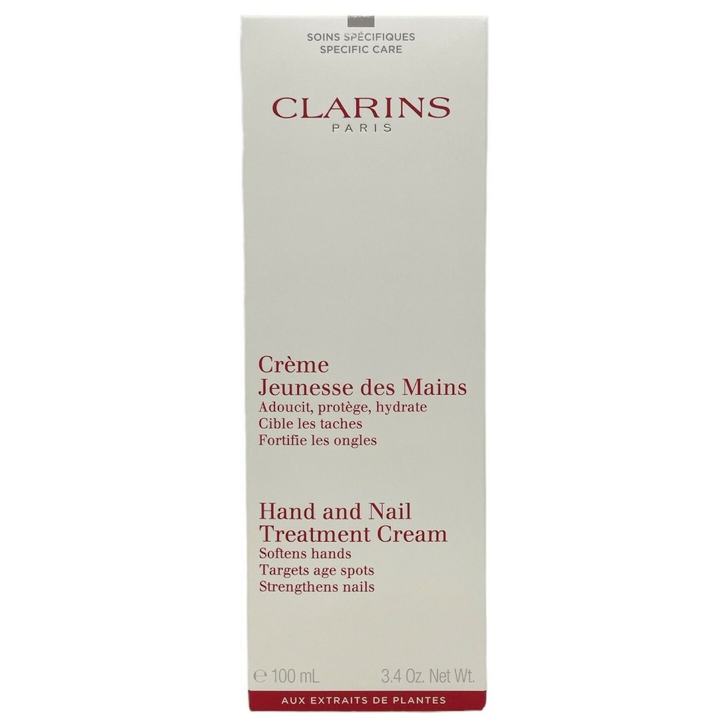 Clarins hand and nail treatment cream 100ml, imported from the UK