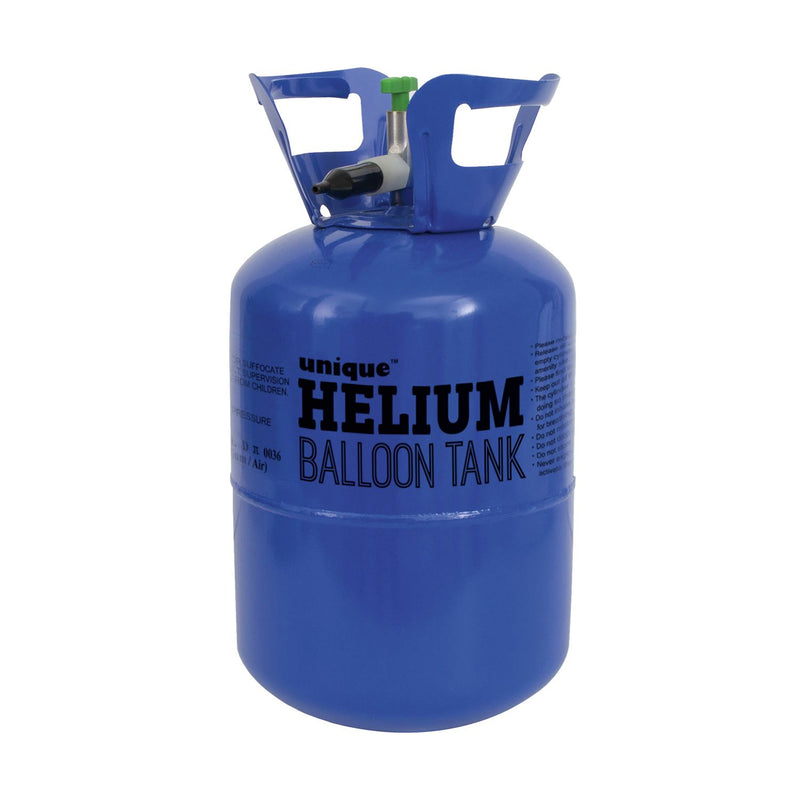 Unique Party helium canister for 30 balloons, imported from the UK