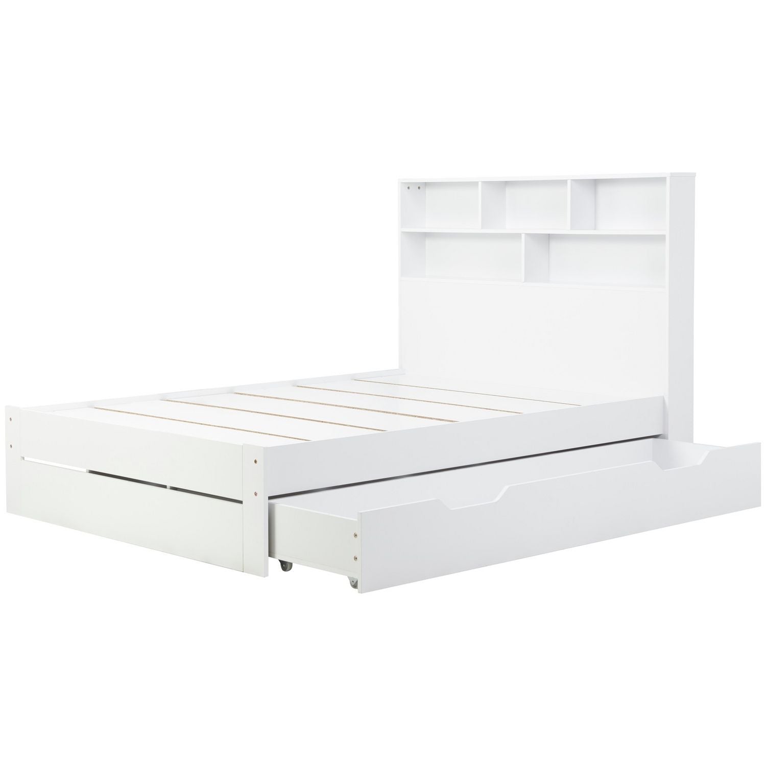 Birlea Alfie Double Storage Bed Frame in White - British product