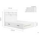 Birlea Alfie white kingsize storage bed frame - British product
