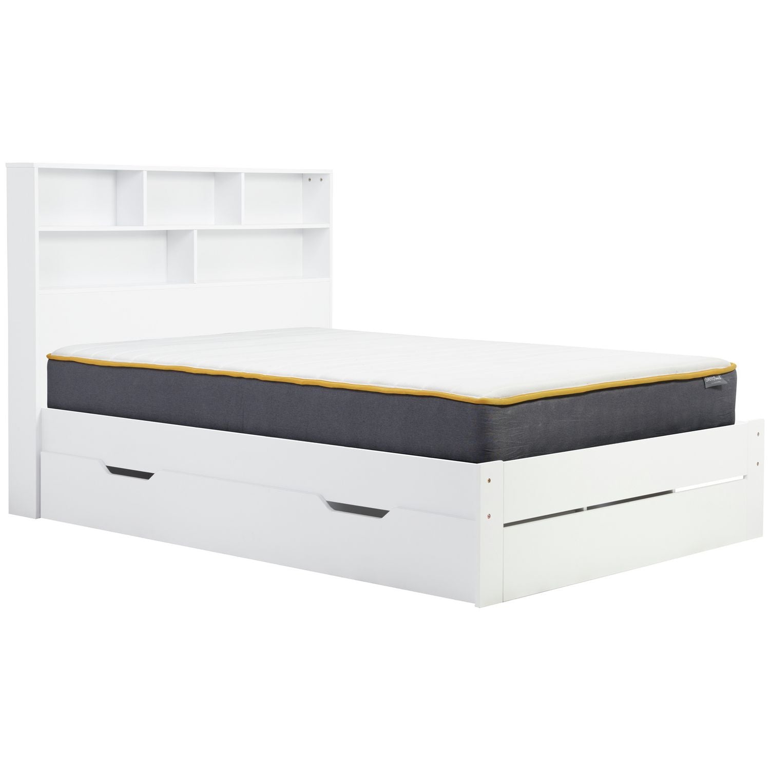 Birlea Alfie white kingsize storage bed frame - British product