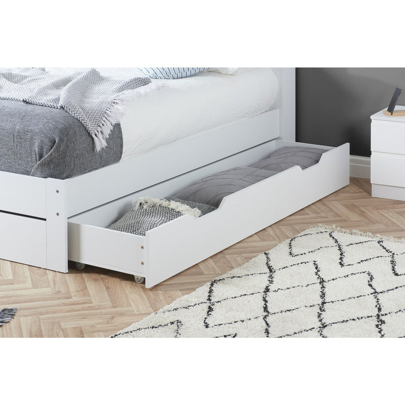 Birlea Alfie white kingsize storage bed frame - British product