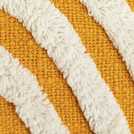 Habitat Geo Tufted Cushion yellow and white 60x30cm, UK version