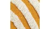 Habitat Geo Tufted Cushion yellow and white 60x30cm, UK version