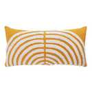 Habitat Geo Tufted Cushion yellow and white 60x30cm, UK version