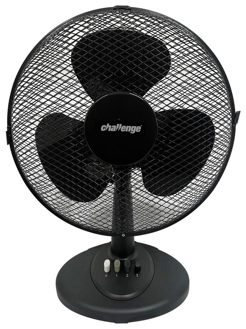 Oscillating black desk fan 12 inch - British product