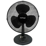 Oscillating black desk fan 12 inch - British product