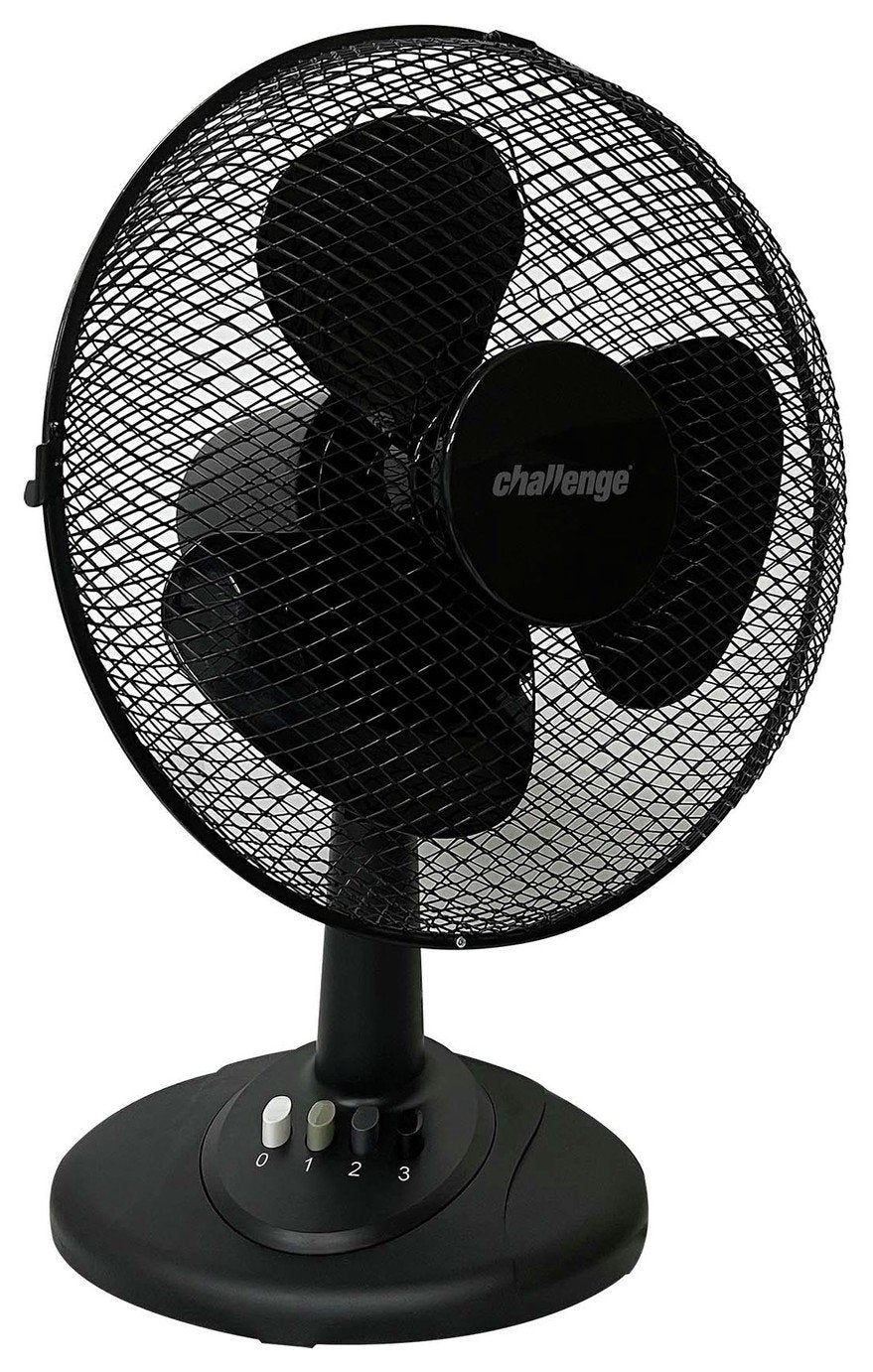 Oscillating black desk fan 12 inch - British product