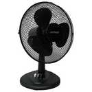 Oscillating black desk fan 12 inch - British product