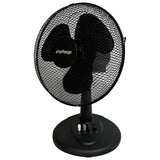 Oscillating black desk fan 12 inch - British product
