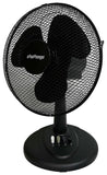 Oscillating black desk fan 12 inch - British product