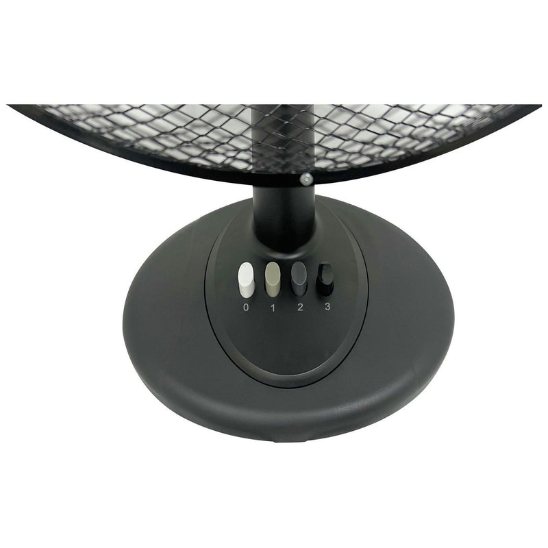 Oscillating black desk fan 12 inch - British product