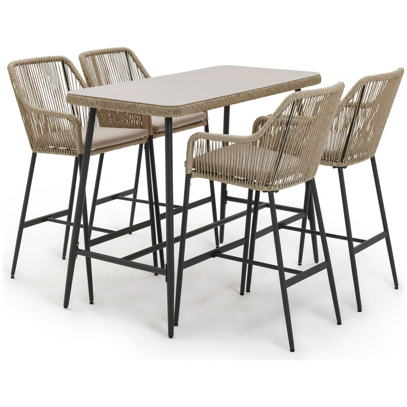 Habitat Malta garden bar set 4 seater in Natural, UK version