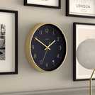 Jones Clocks gold wall clock 30cm, UK version