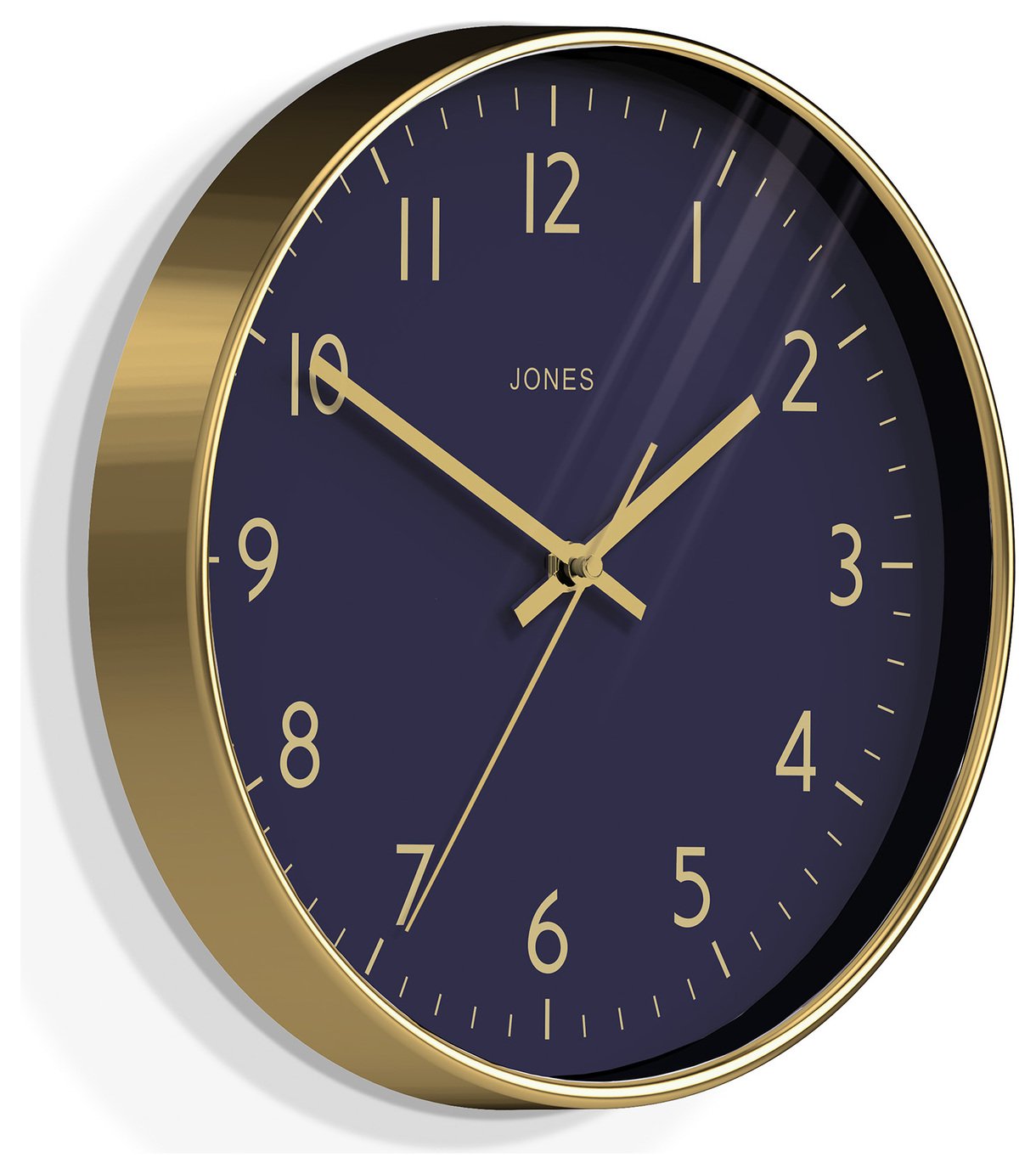 Jones Clocks gold wall clock 30cm, UK version