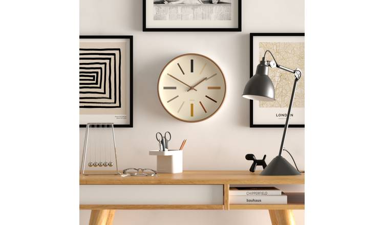 Jones wall clock Kiwi Brown 30cm, UK version